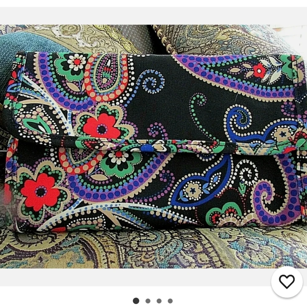 VERA BRADLEY Trifold Makeup Brush Travel Case Holder in Kiev Paisley EUC